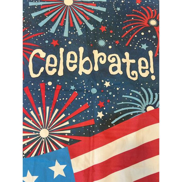 Vintage Outdoor Porch Flag Patriotic Fourth of July Fireworks Celebrate USA JL - Picture 2 of 7